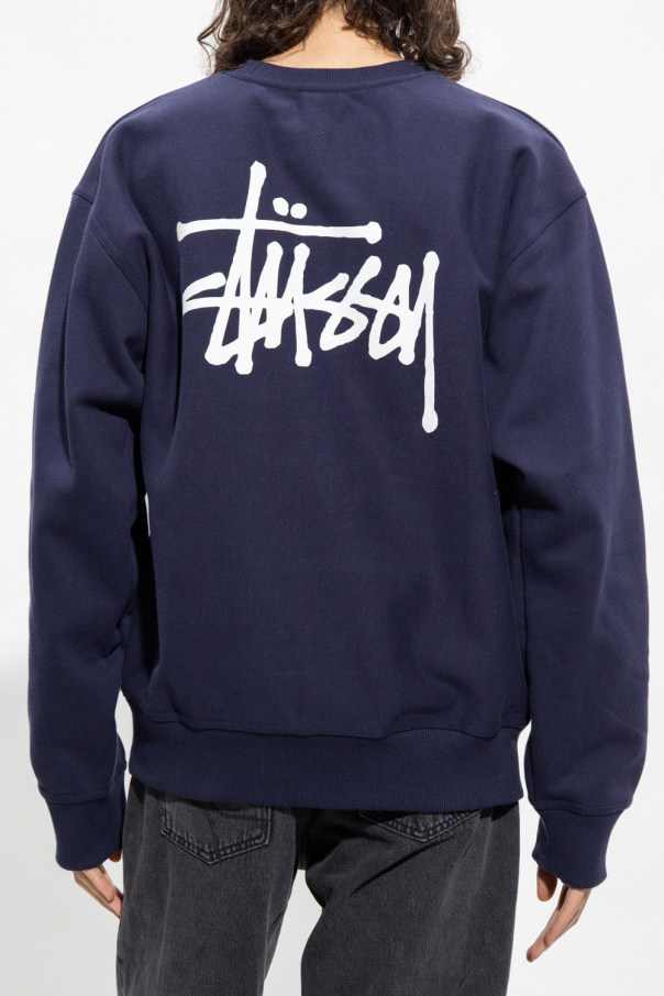 SchaferandweinerShops GB Navy blue Hoodie sweatshirt with logo Stussy Diesel Long Sleeve Check Shirt Mens